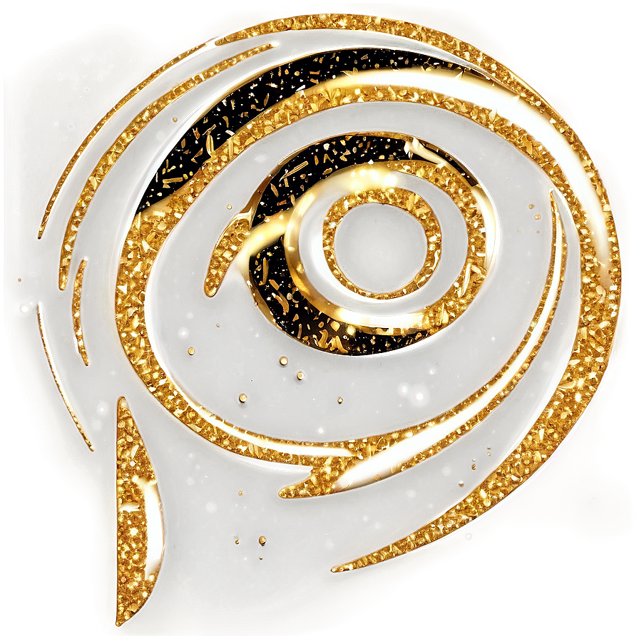 Gold Glitter Swirl Png 26