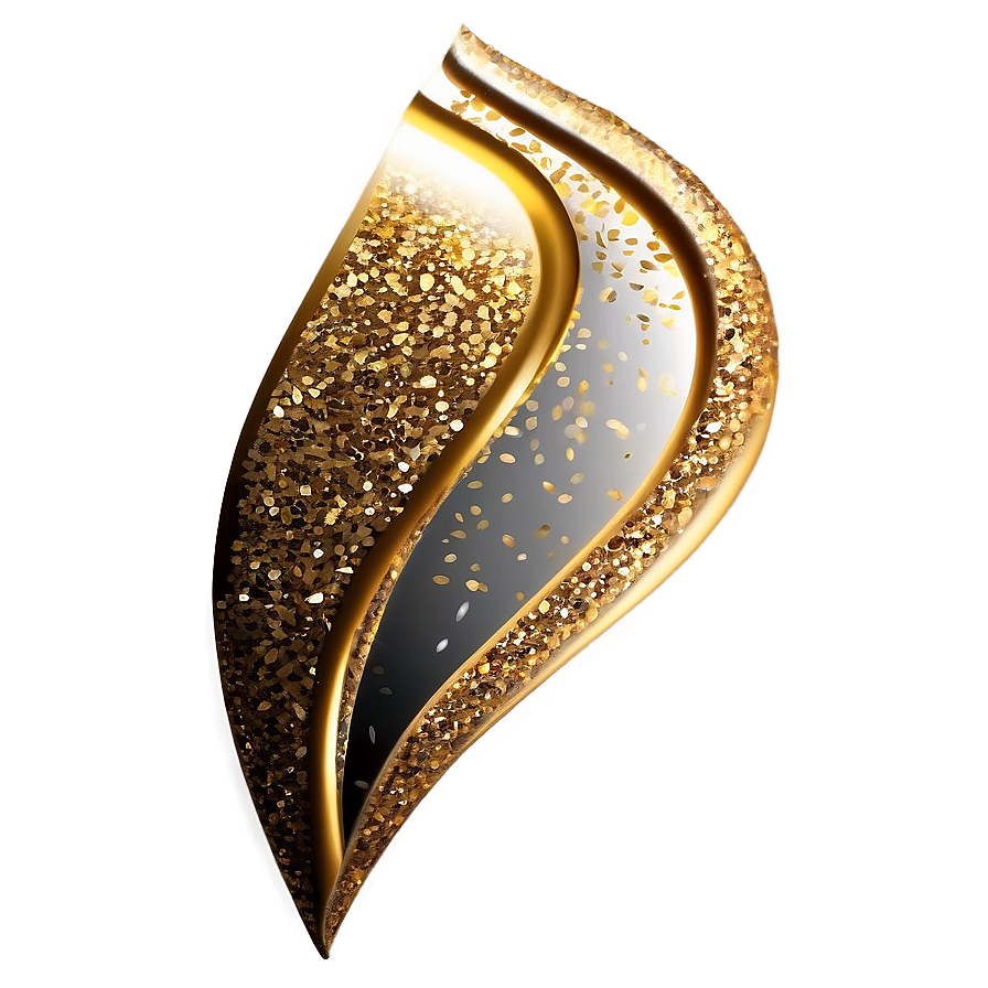 Gold Glitter Wave Png 93