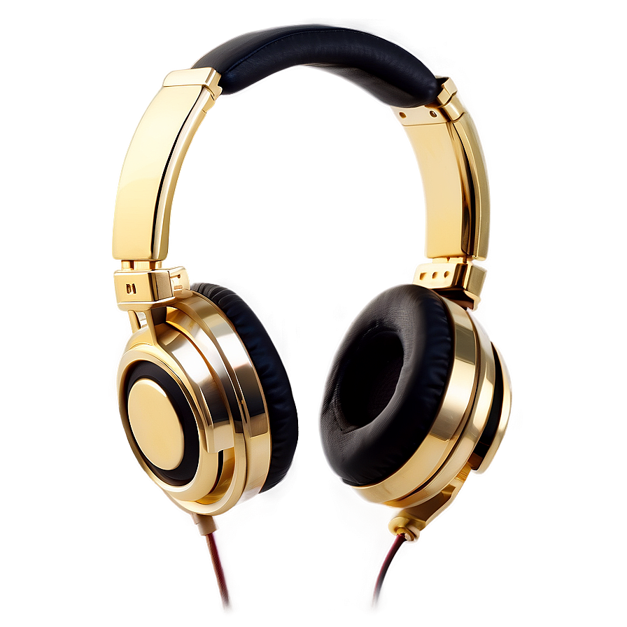 Gold Headphones Clipart Png Cxm12