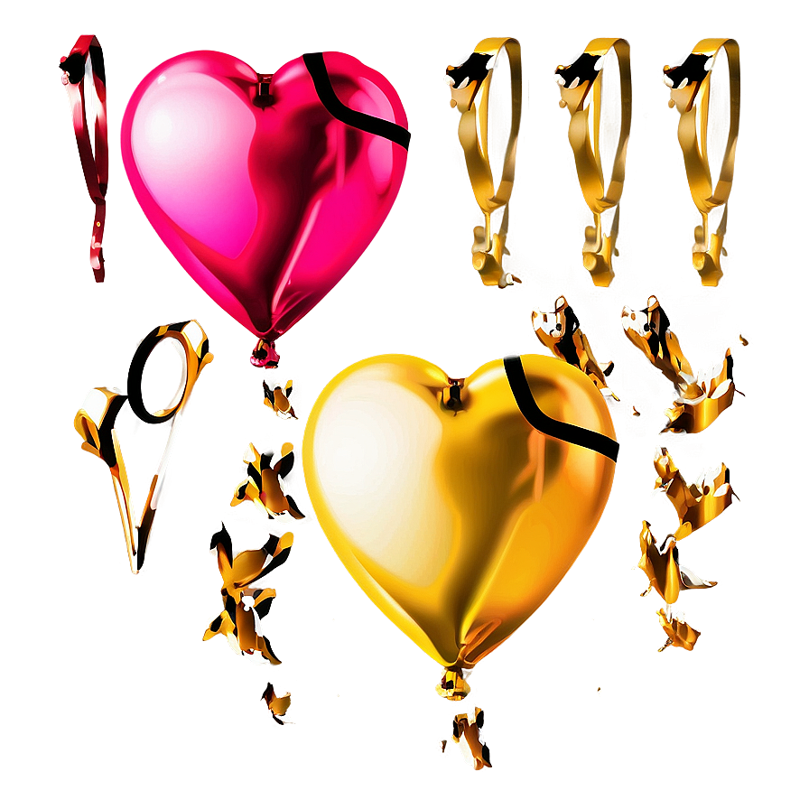 Gold Heart Balloon Png Riv