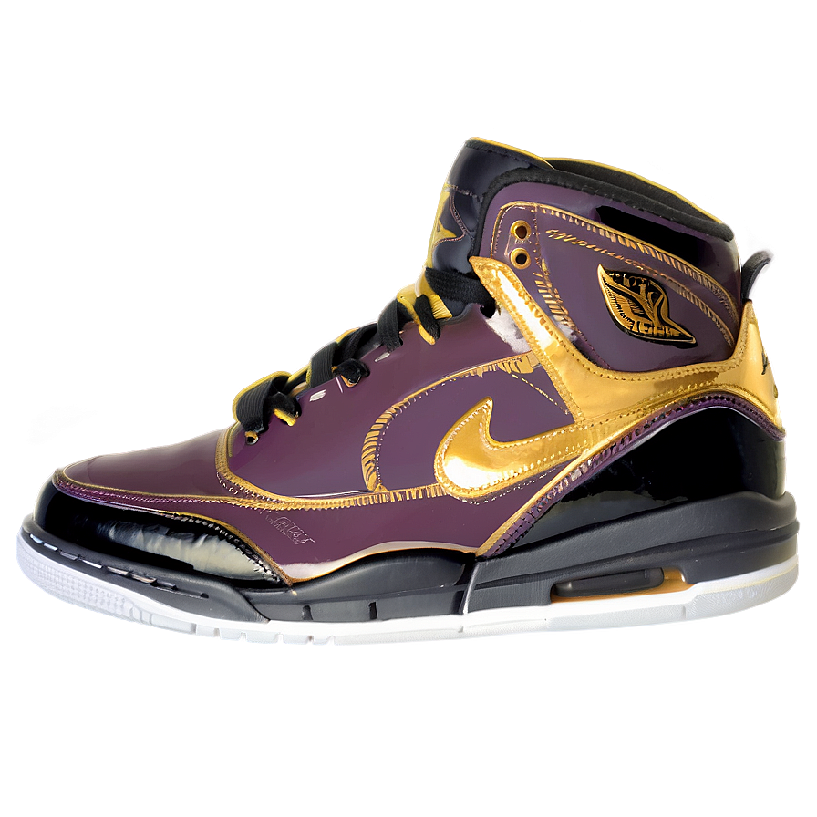 Gold Jordan Sneakers Png 06122024