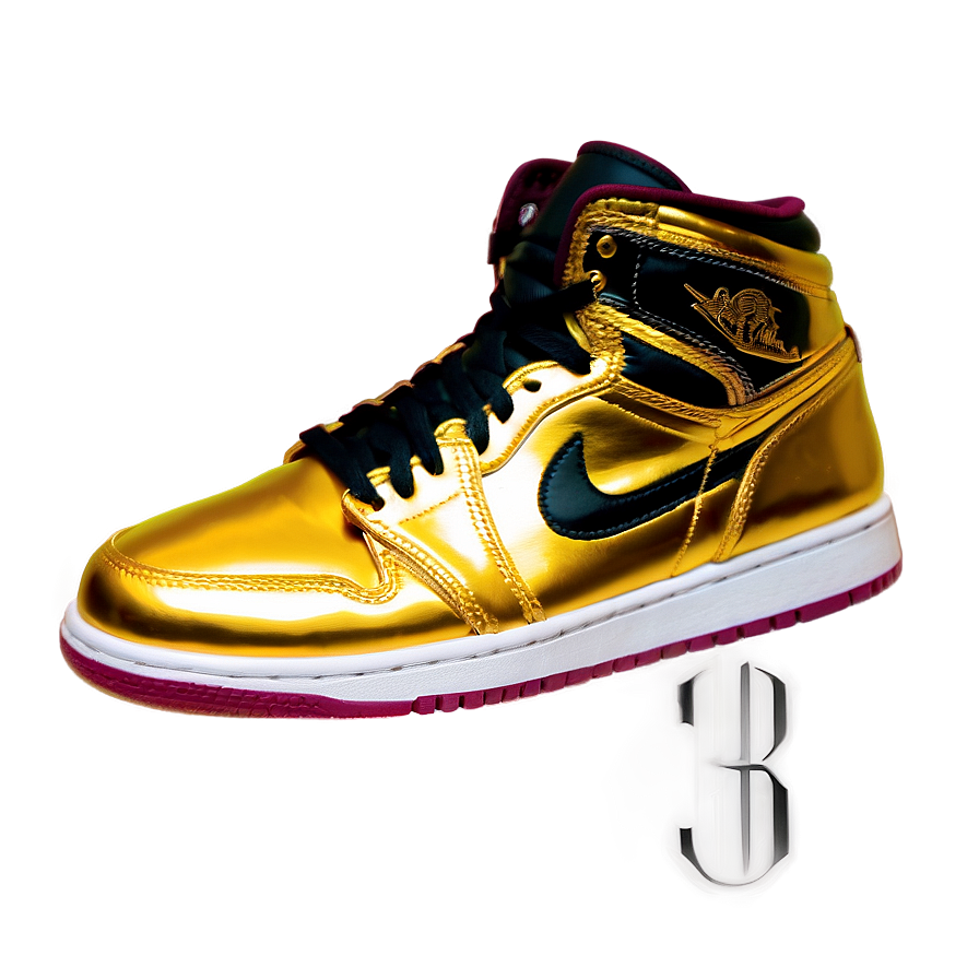 Gold Jordan Sneakers Png Sfg26