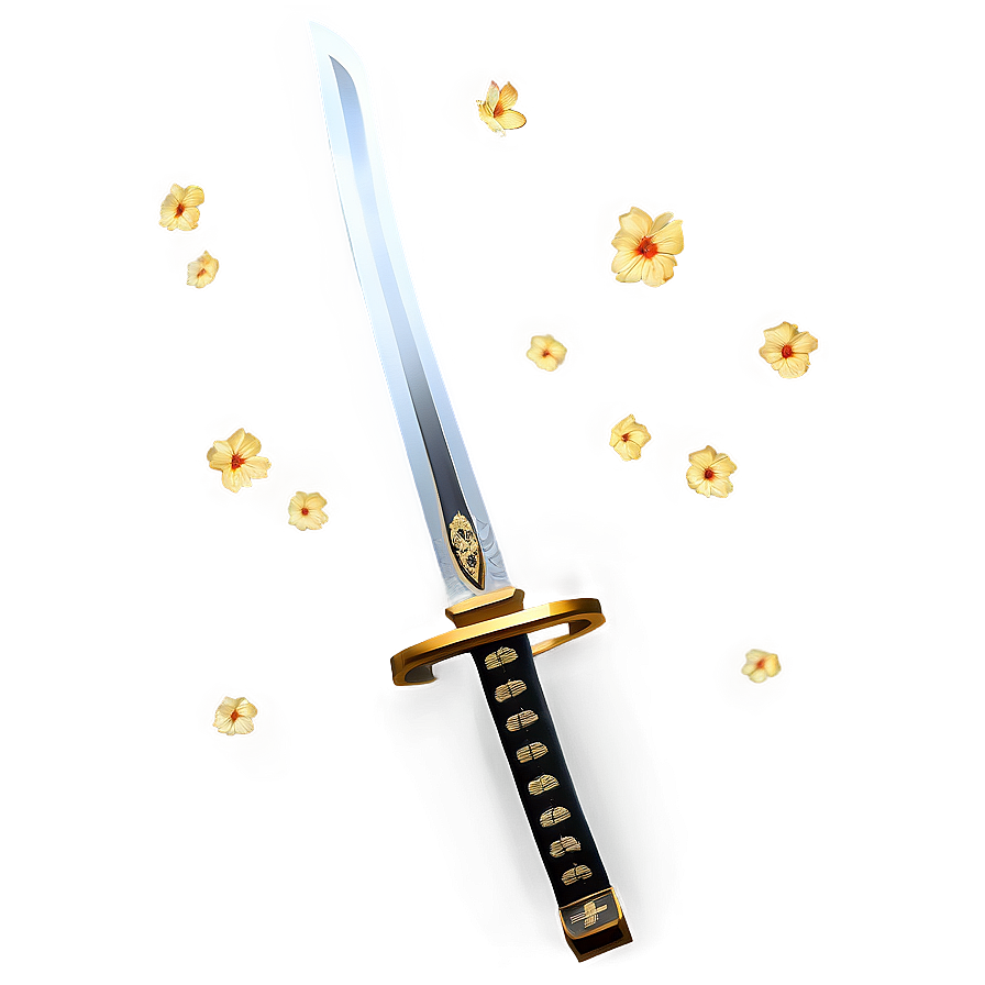 Gold Katana Png 05252024