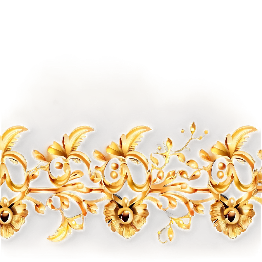 Gold Lace Border Png 06262024