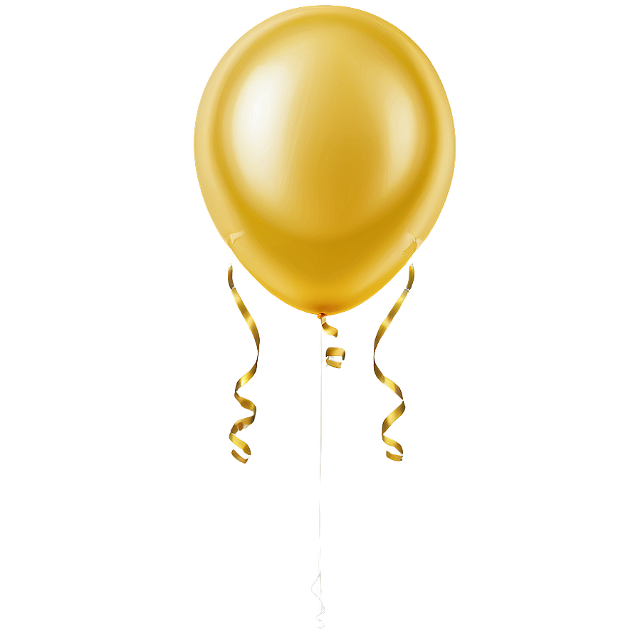 Gold Latex Balloon Png Uob