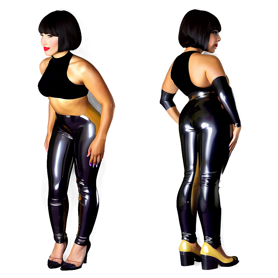 Gold Latex Leggings Png Npt85