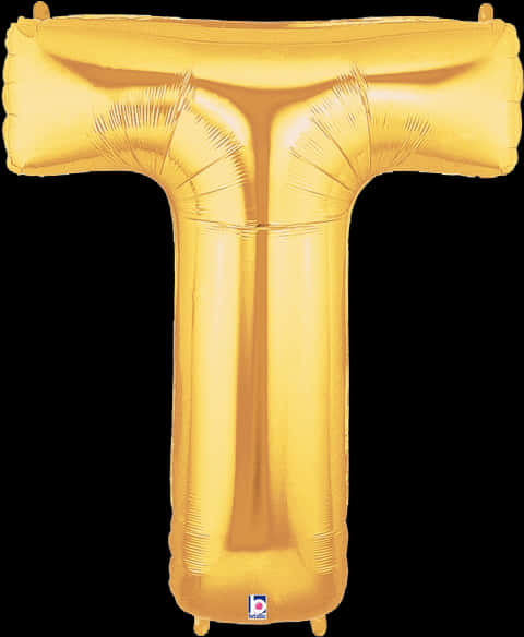 Gold Letter T Balloon