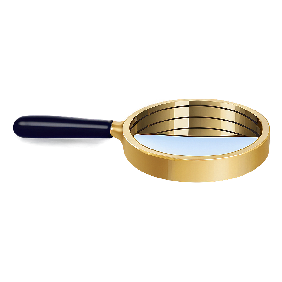 Gold Magnifying Glass Png 05042024