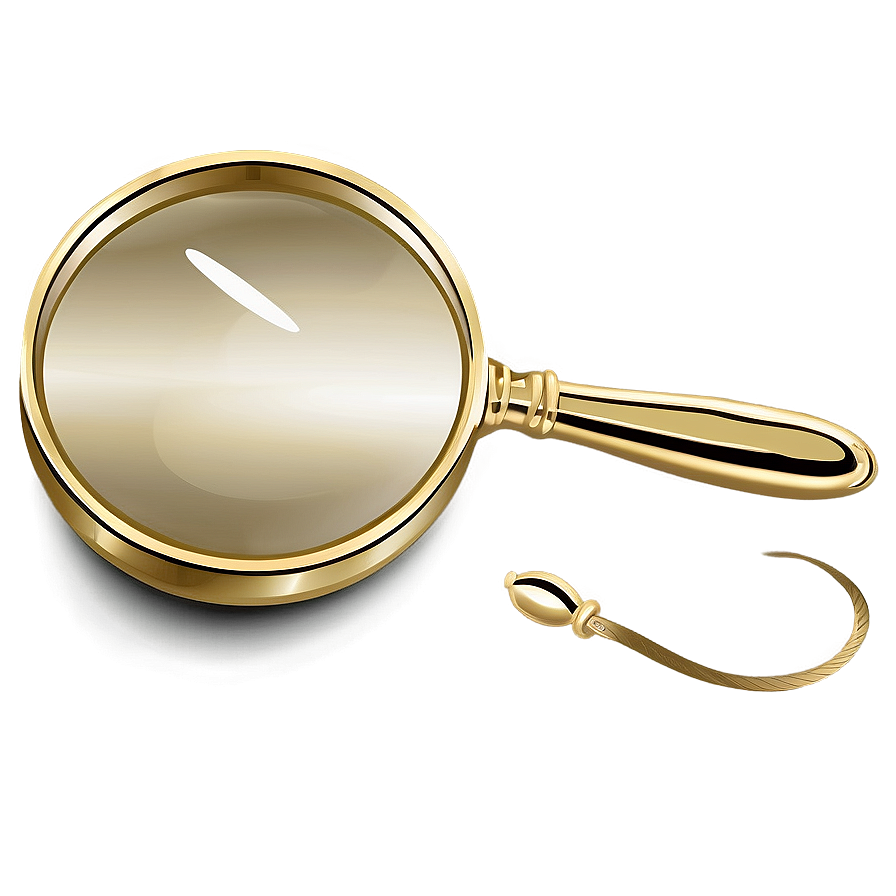 Gold Magnifying Glass Png Nyj43