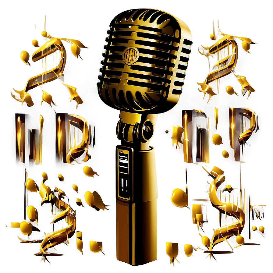 Gold Microphone Png Kin84