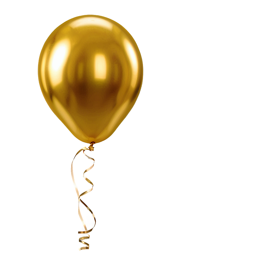 Gold Mylar Balloon Png 43