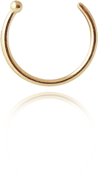 Gold Nose Ring Transparent Background