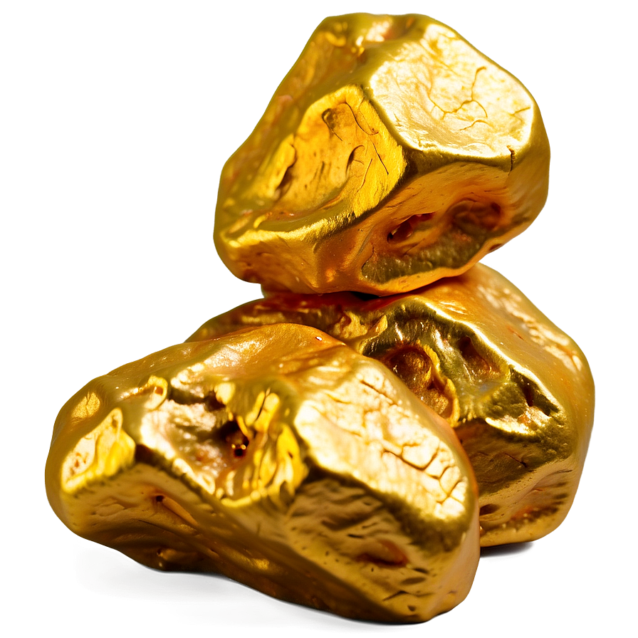 Gold Nugget On White Png 06132024