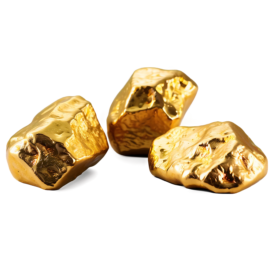 Gold Nugget On White Png Cmh59