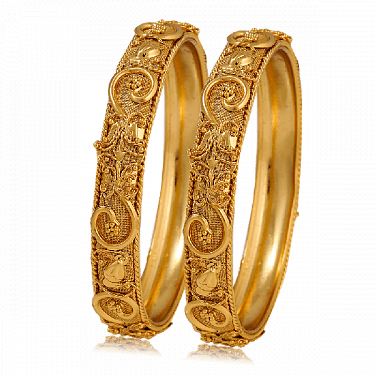 Gold Ornate Bangles Design