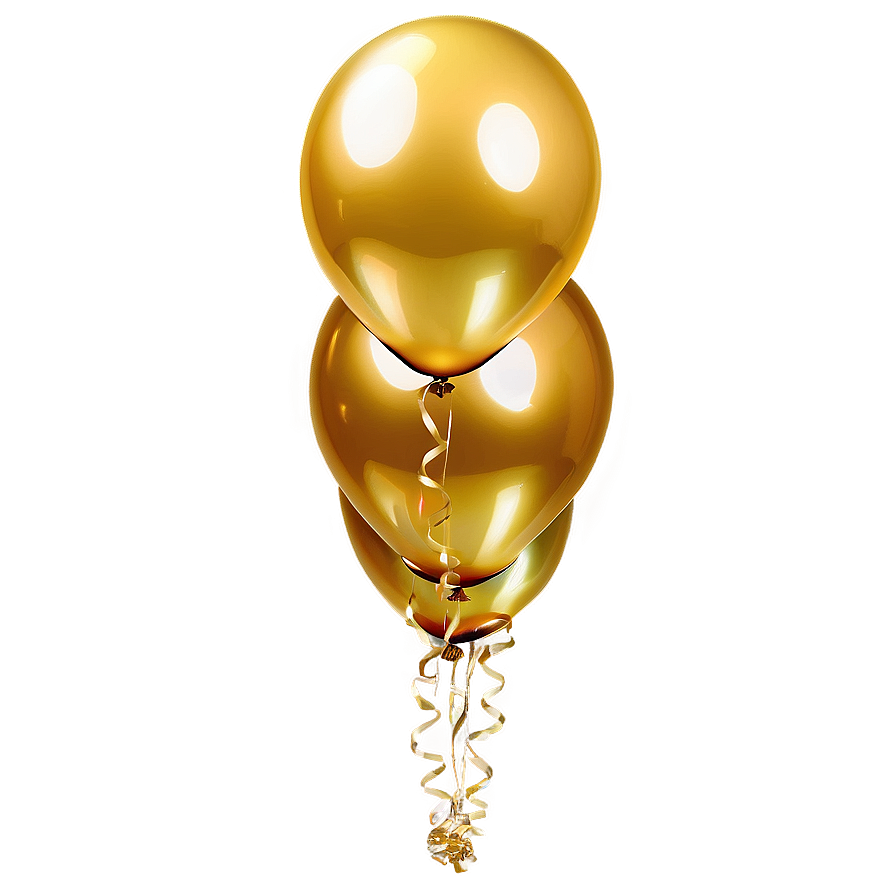 Gold Party Balloons Png 05252024