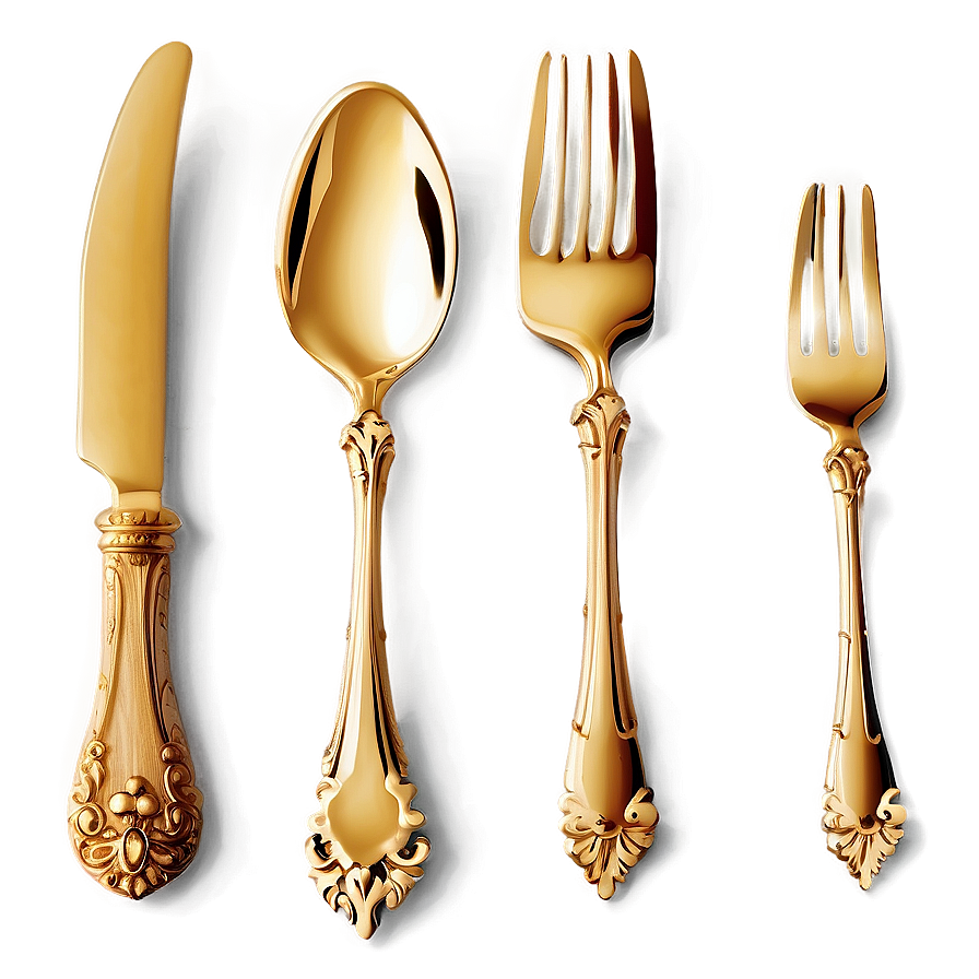 Gold Plated Cutlery Png Yjv