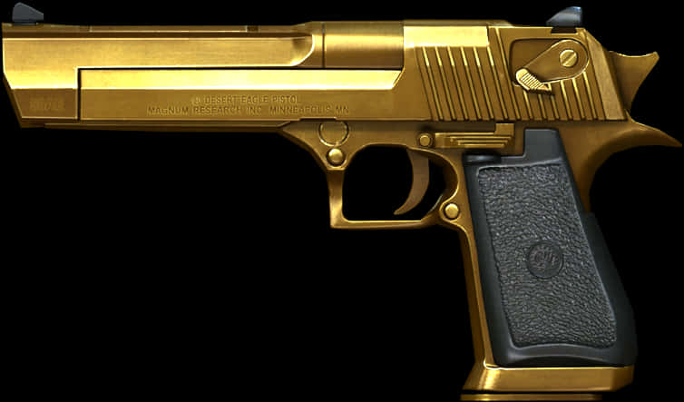 Gold Plated Desert Eagle Pistol