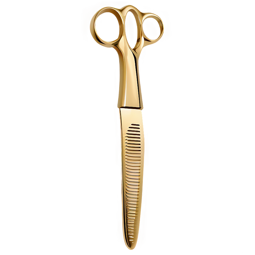 Gold-plated Hairdressing Scissors Png Xwj