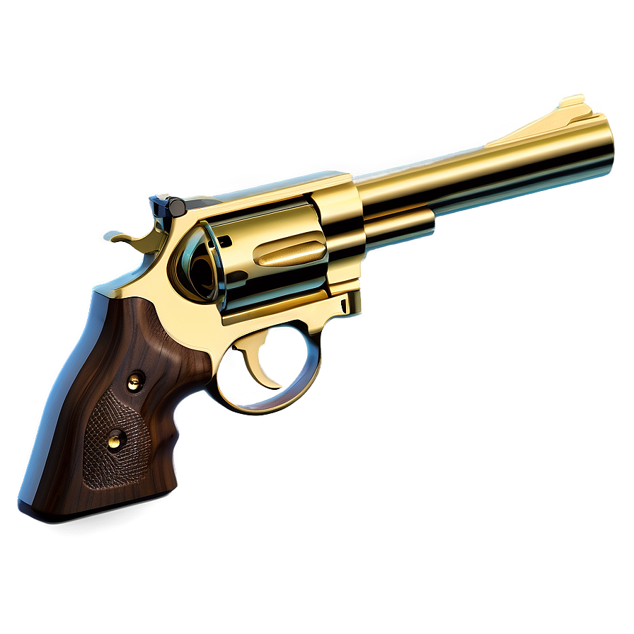 Gold Plated Revolver Png Lmn