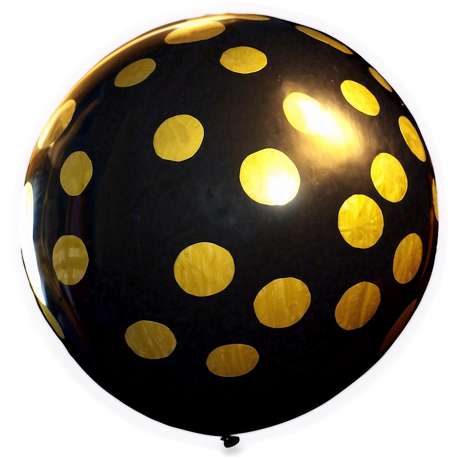 Gold Polka Dot Balloons Png 05252024