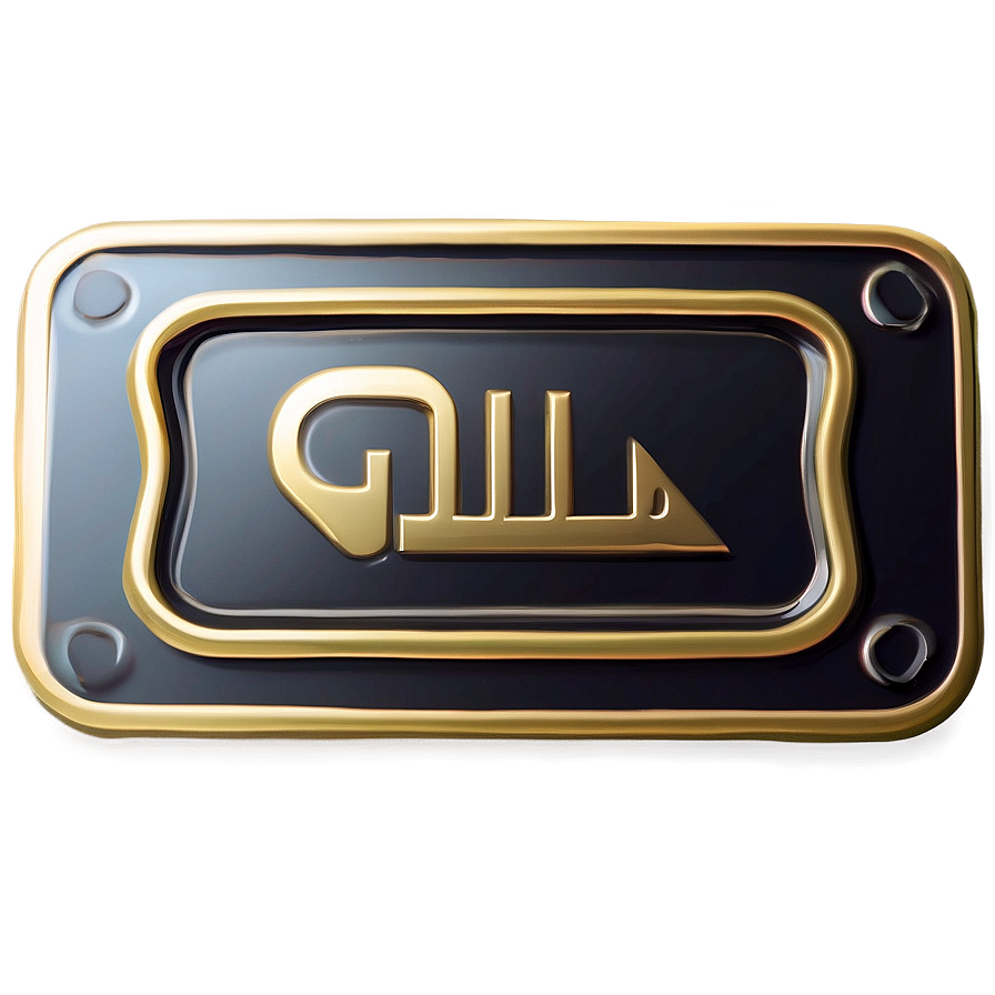 Gold Rectangle Badge Png Wqb1