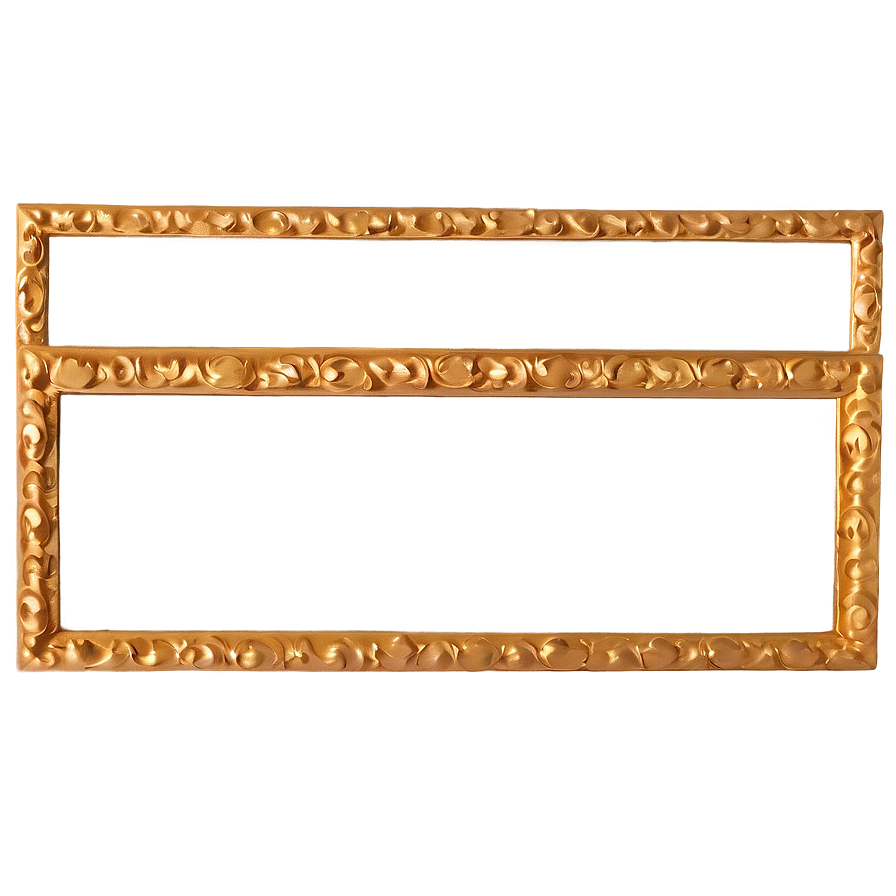 Gold Rectangular Frame Png Fll