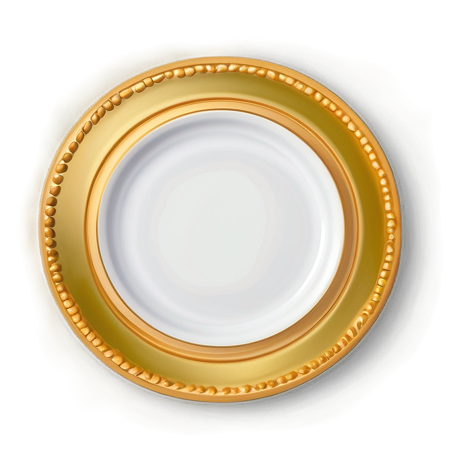 Gold Rimmed Plate Png 06262024