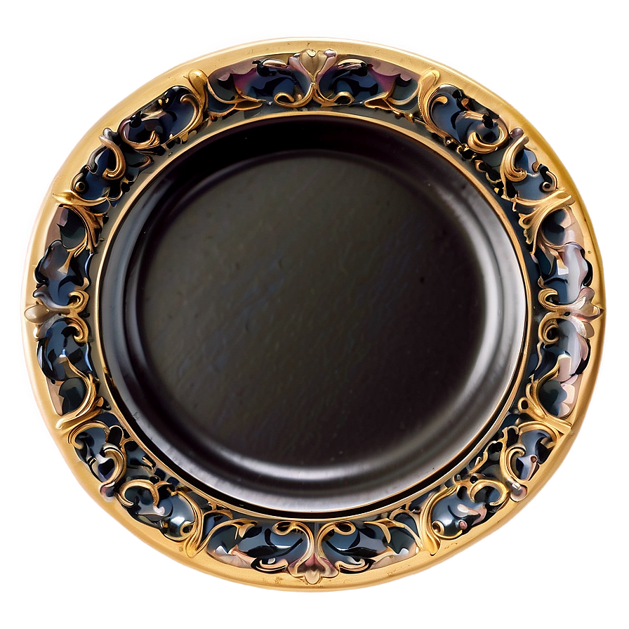 Gold Rimmed Plates Png Xos