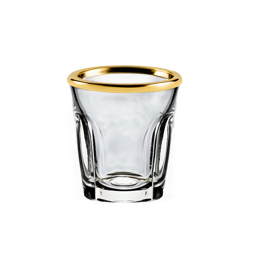 Gold Rimmed Shot Glass Png 28