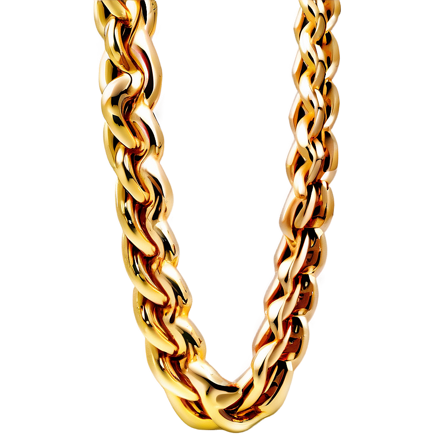 Gold Rope Chain Png 05042024