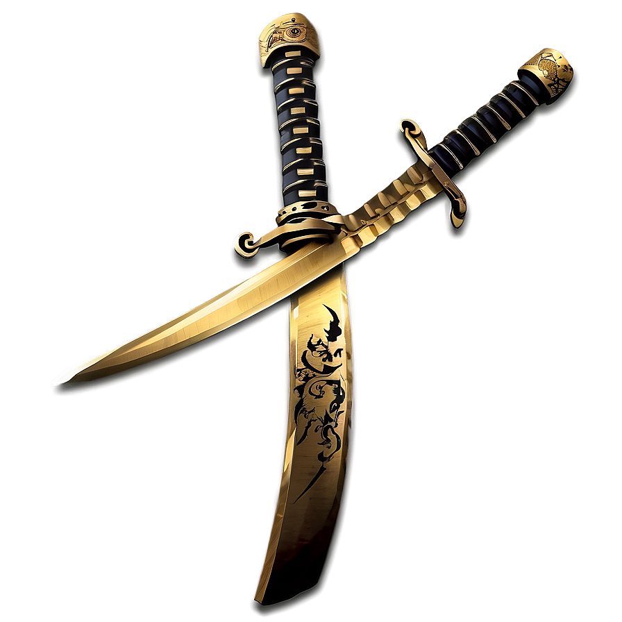 Gold Samurai Sword Png Jxc5