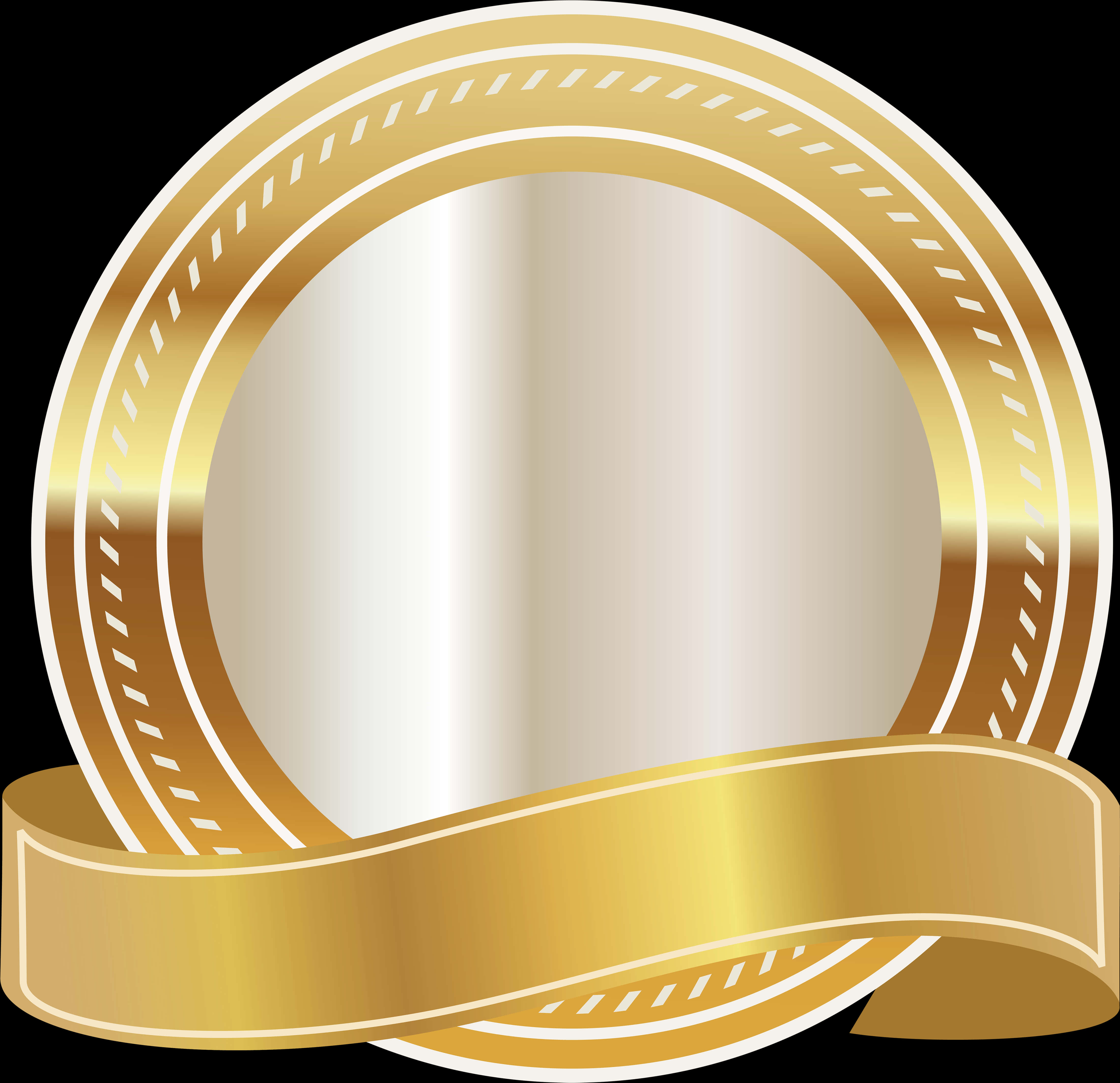 Gold Seal Blank Ribbon Banner