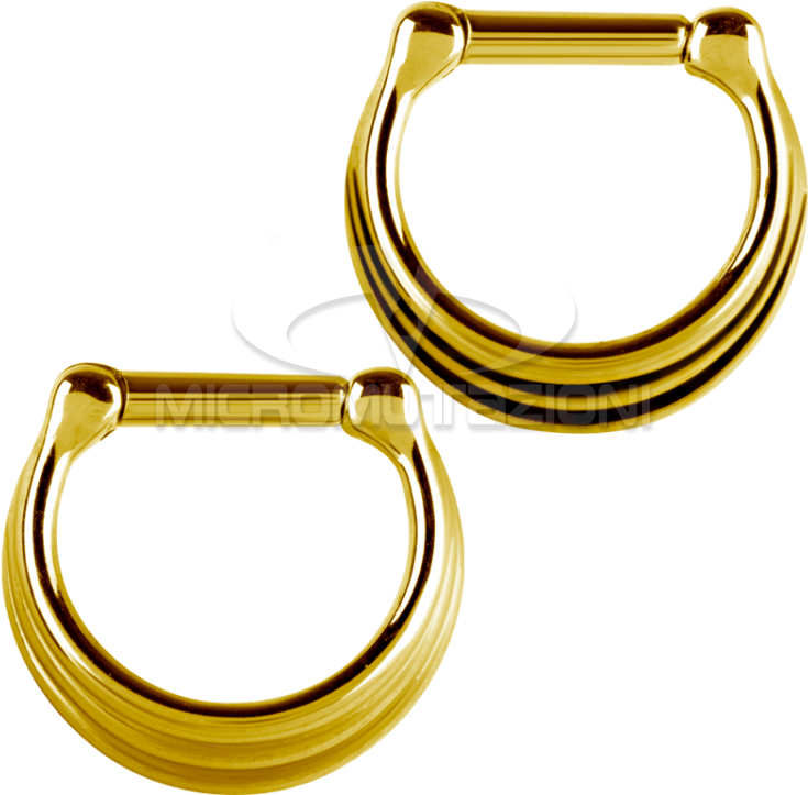 Gold Segment Ring Piercing Jewelry