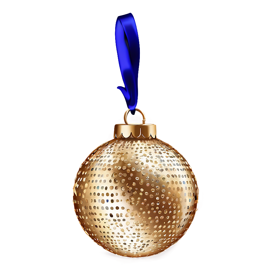 Gold Sequin Christmas Sphere Png Oal88