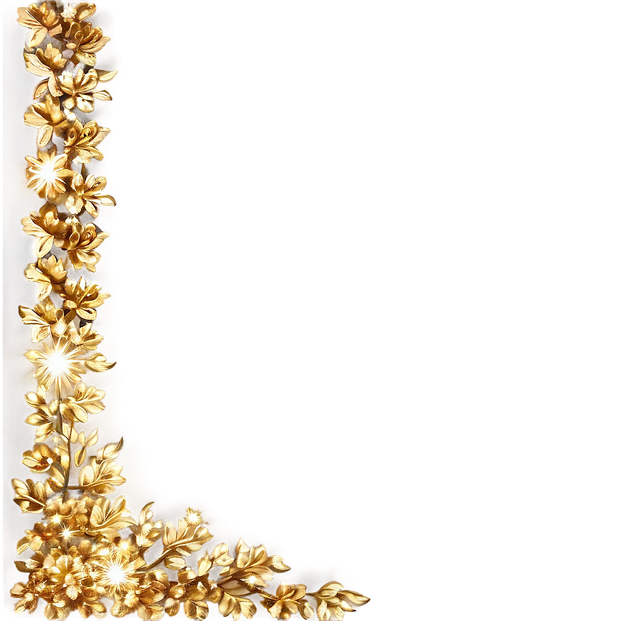 Gold Sparkle Border Png 06122024