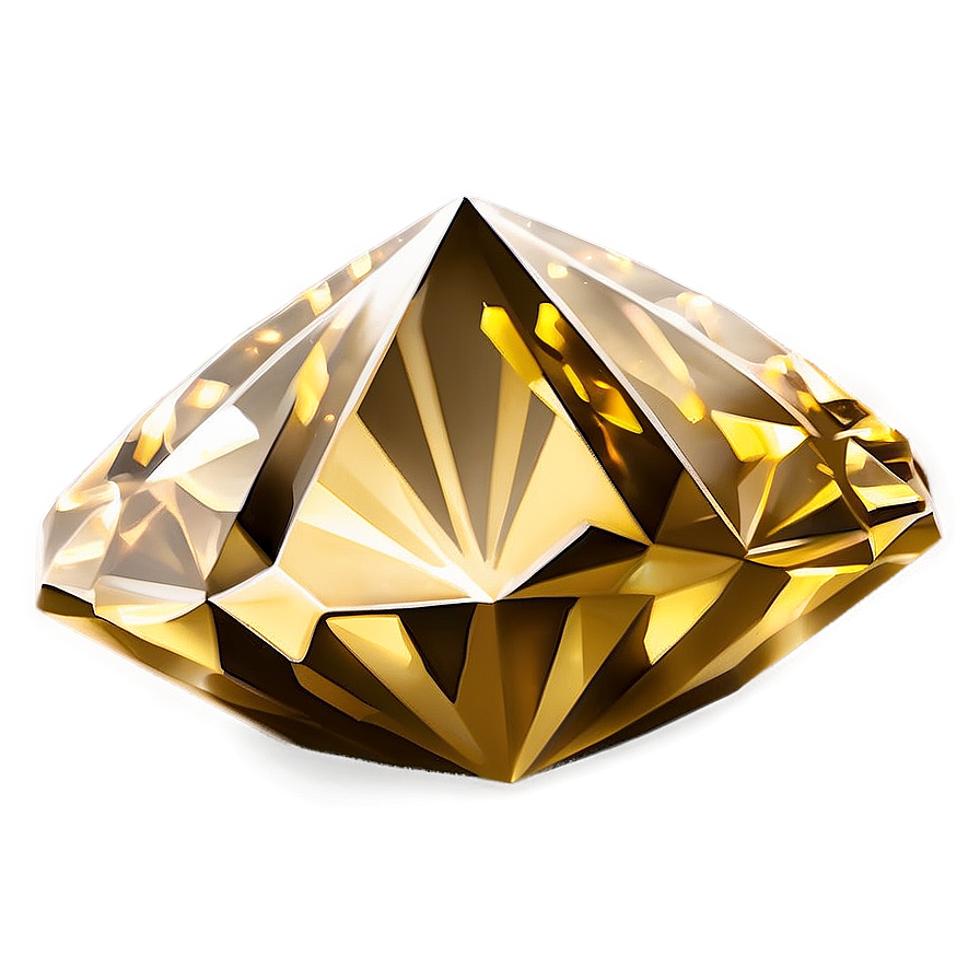 Gold Sparkle Diamond Png 06122024