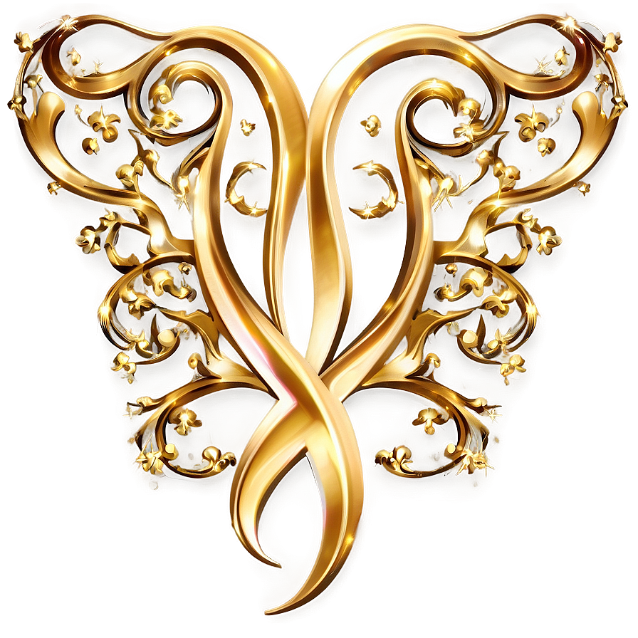 Gold Sparkle Flourish Png 25