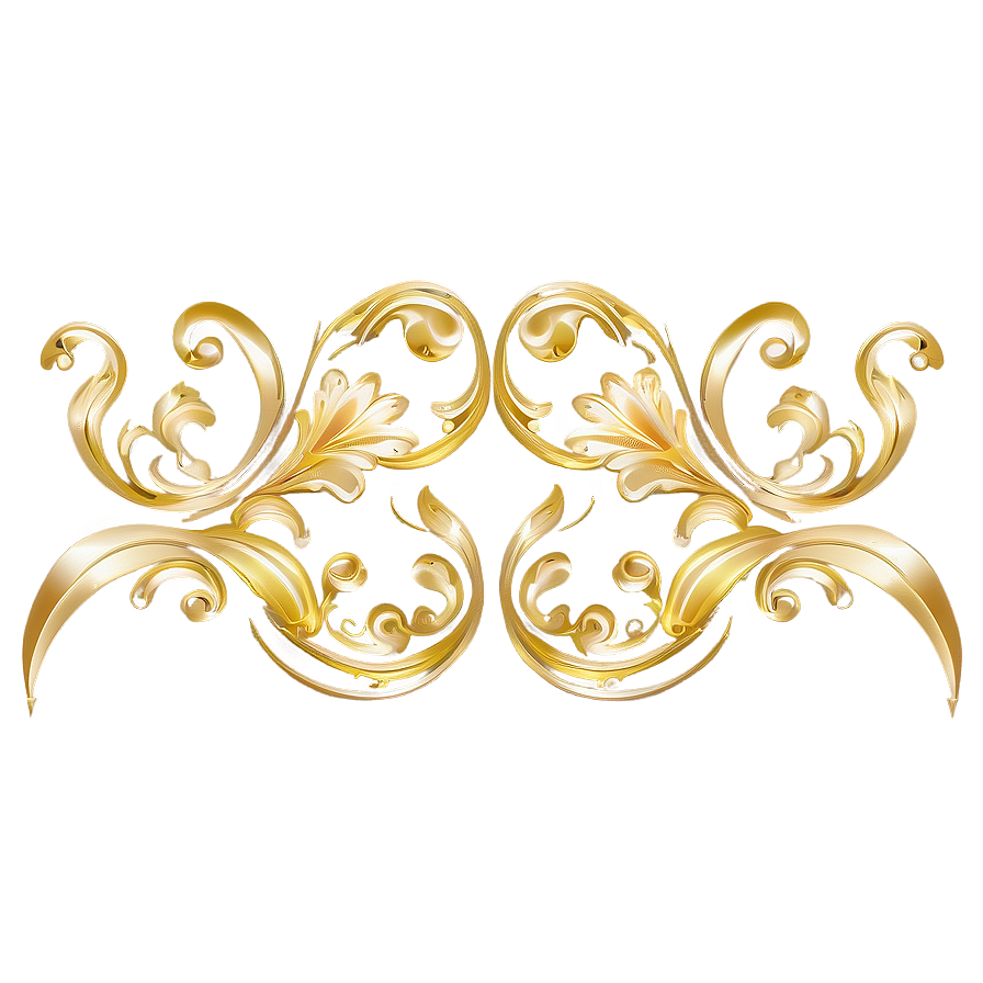 Gold Sparkle Flourish Png Ukx30