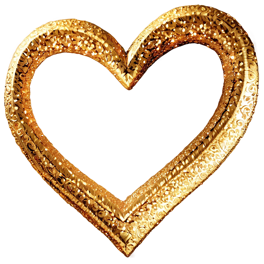 Gold Sparkle Heart Png Rtr87