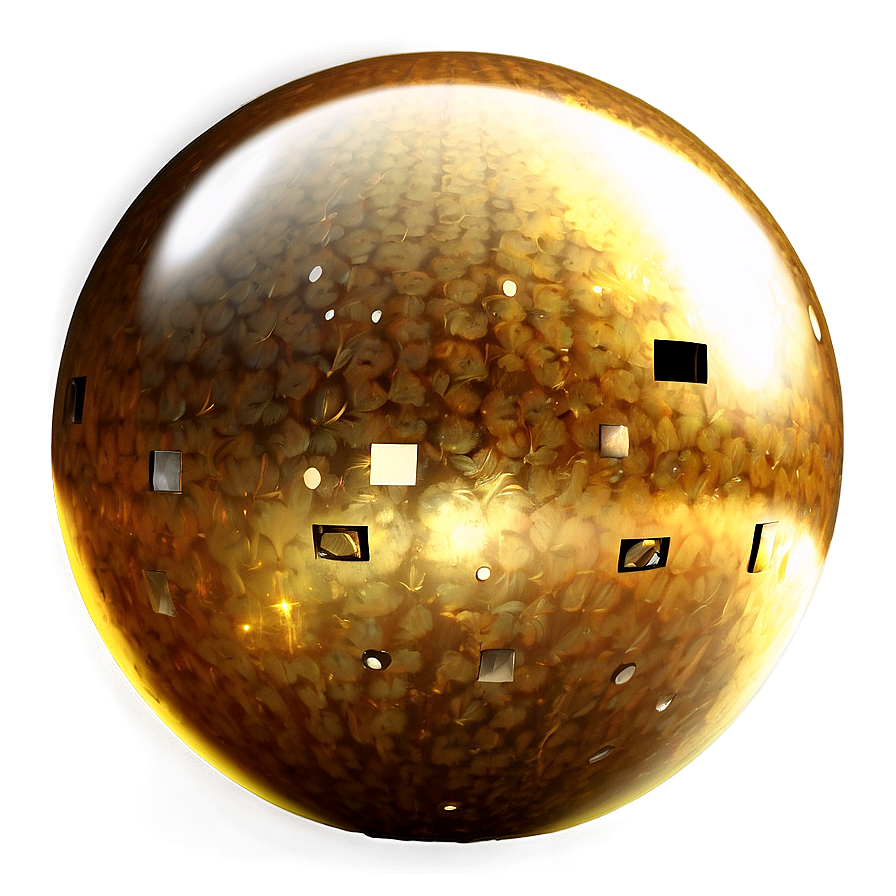 Gold Sparkle Sphere Png 06122024