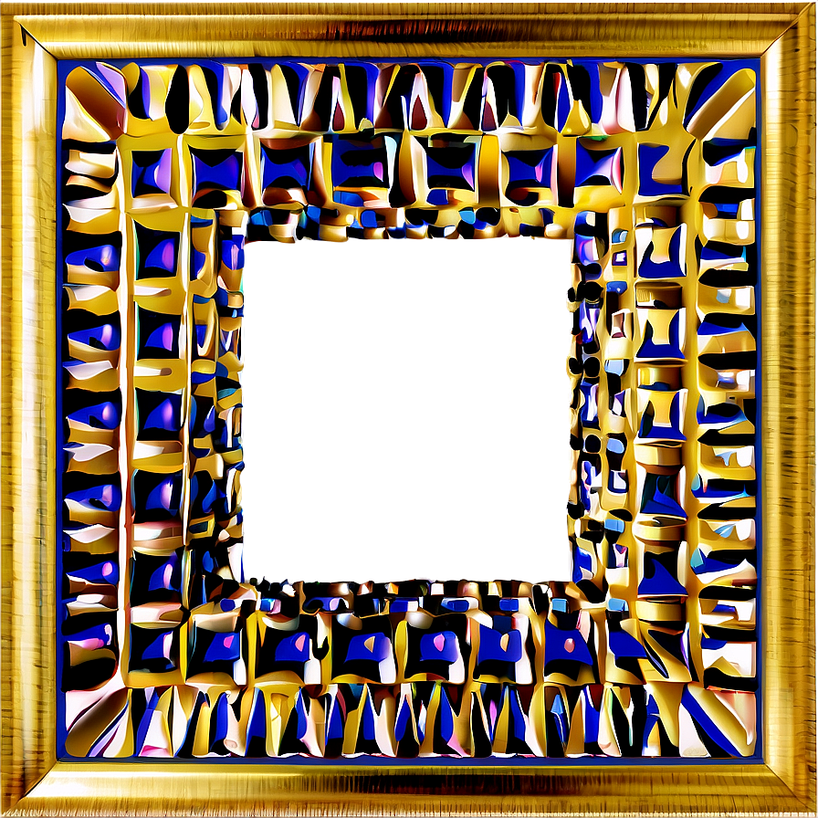 Gold Square With Geometric Patterns Png Teh22