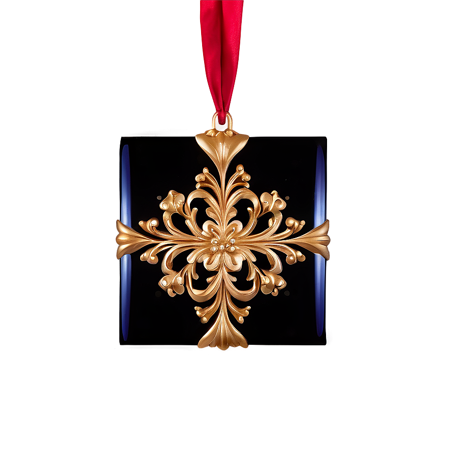 Gold Square With Ornaments Png Gkj79