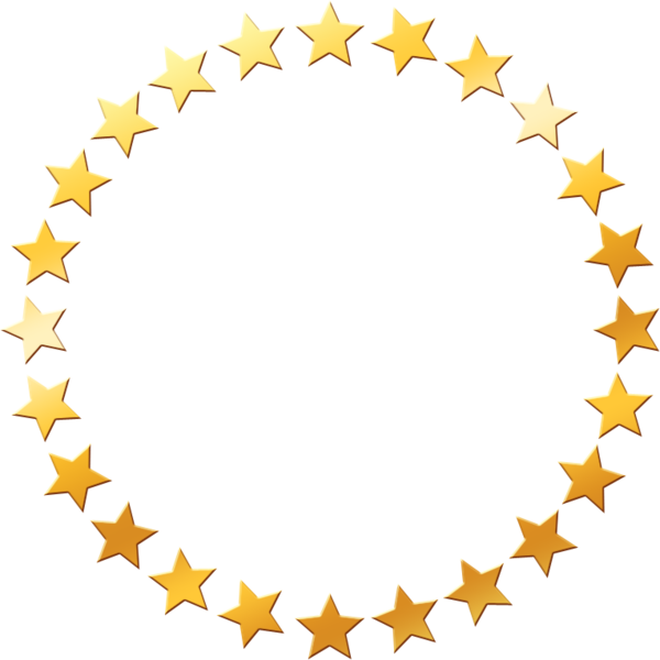 Gold Star Circle Design