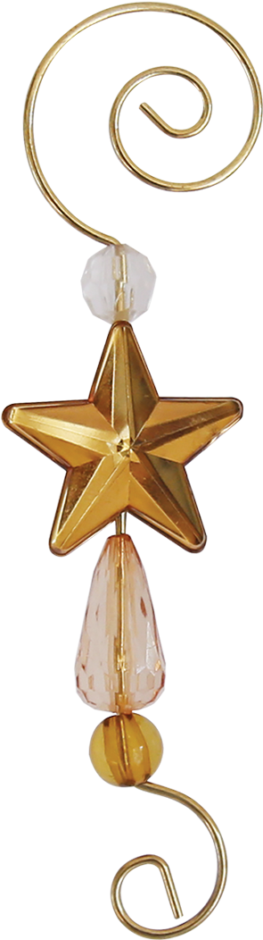 Gold Star Ornamentwith Crystal Accents