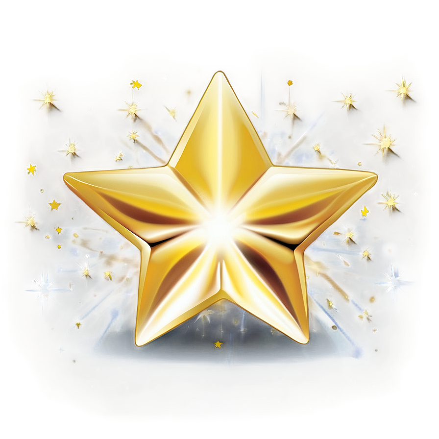 Gold Star Pattern Png Uej