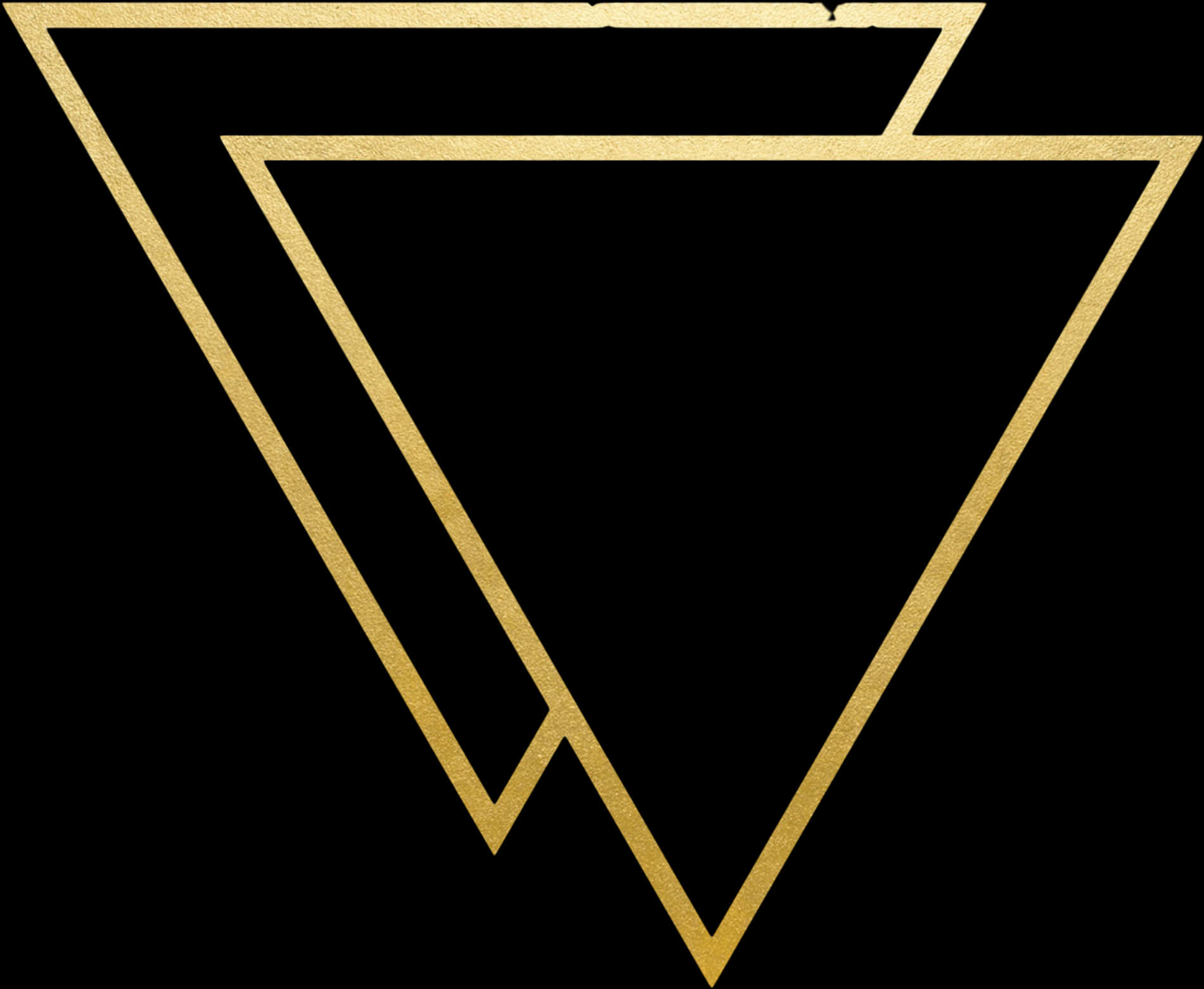 Gold Triangles Abstract Design