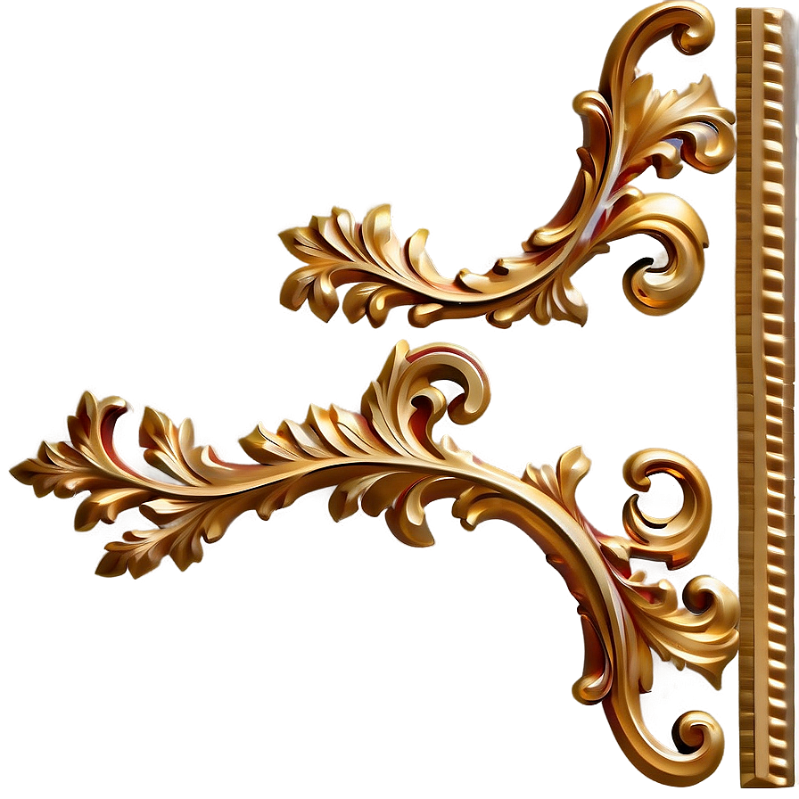 Gold Trim Flourish Png Vpw74