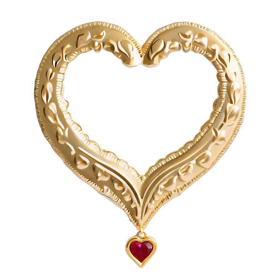 Gold Trim Heart Png 30