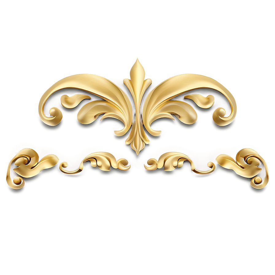 Gold Trim Motif Png Hxx3